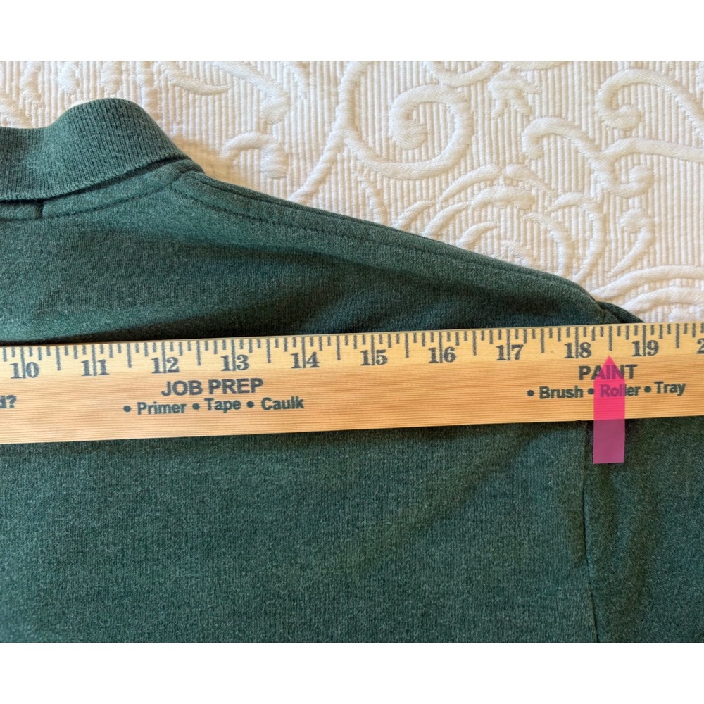 Polo Ralph Lauren Mens Green Scotch Pine Heather Cotton Mesh Polo Shirt Size S - Picture 10 of 10
